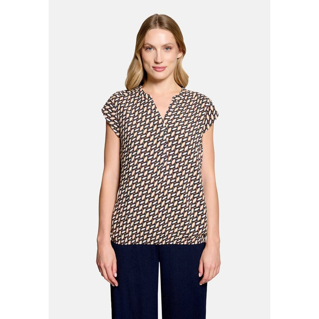 Tunique manches courtes dark blue/brown <span itemprop=