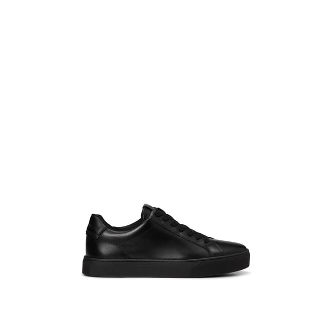 Baskets à semelles Cupsohlen, modèle Agar en cuir nappa lisse noir <span itemprop=