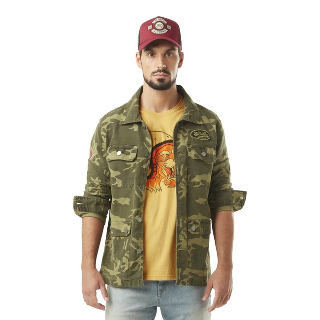 Veste coton SANTI kaki <span itemprop=
