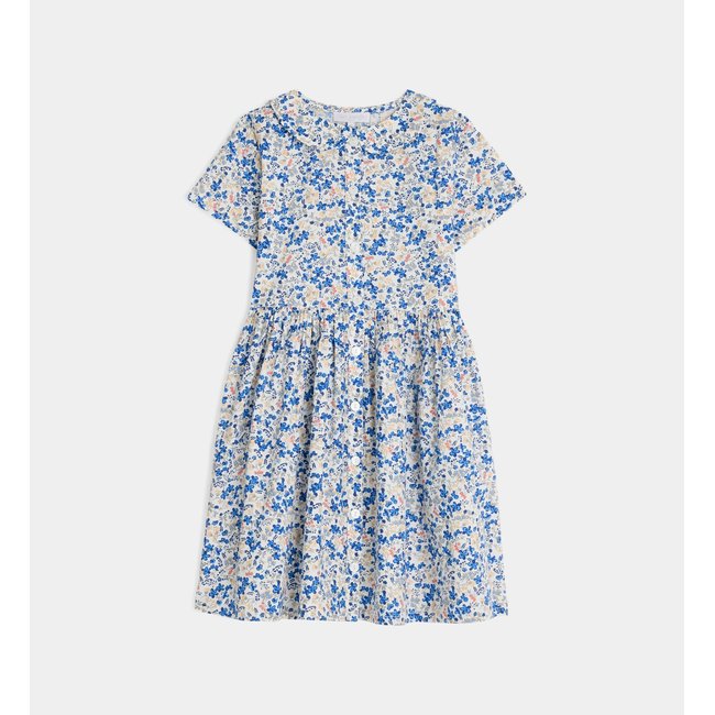 Robe Corolle Abiarritz Ter À Motif Floral En Popeline De Coton bleu et multicolore <span itemprop=