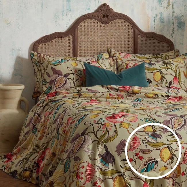 Morton Timeless Floral 100% Cotton Duvet Cover and Pillowcase Set - EW BY EDINBURGH WEAVERS