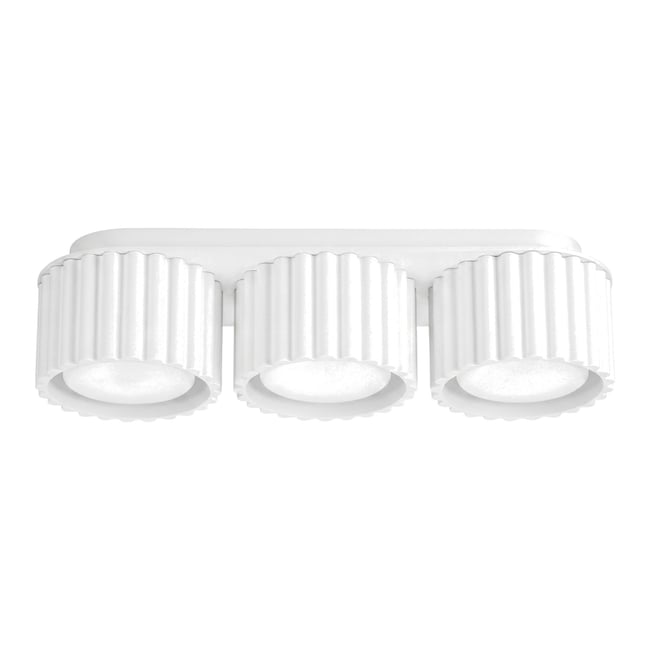 Plafonnier Aluminium Blanc Gx53 3 AURA Couleur blanc <span itemprop=