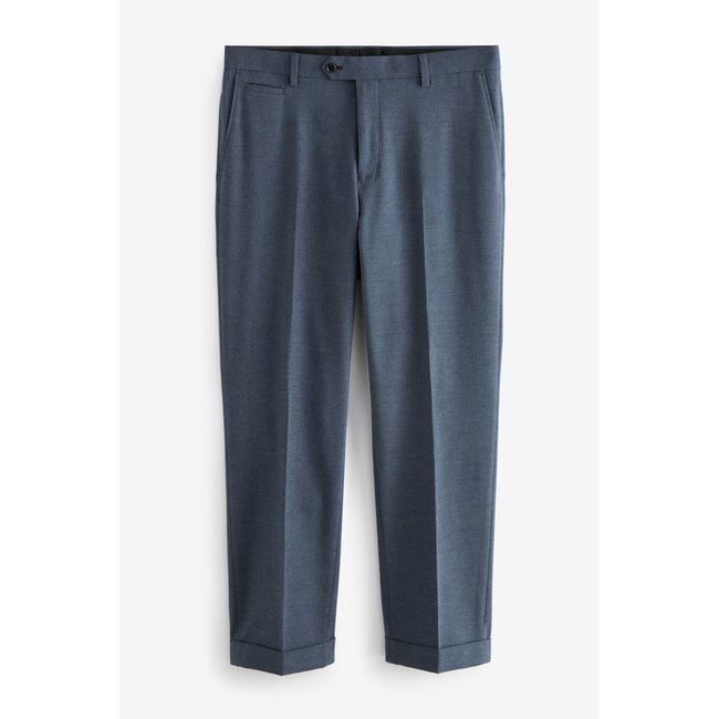 Pantalon de costume ajusté à chevrons bleu vif <span itemprop=
