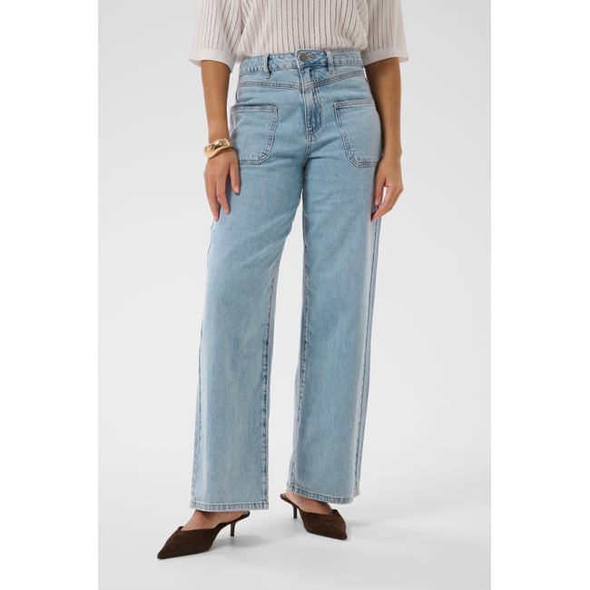 Jeans bleu light blue washed denim <span itemprop=