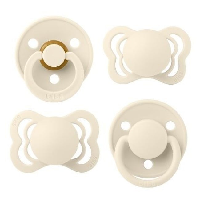 Lot de 4 tétines formes différentes - Couleur Ivoire - Size 1 - Bibs