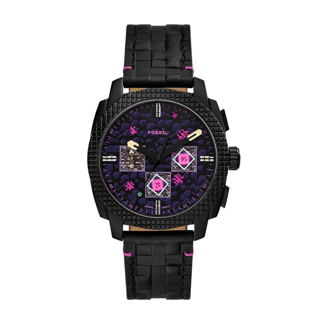 Montre Analogique   MINECRAFT noir violet noir <span itemprop=