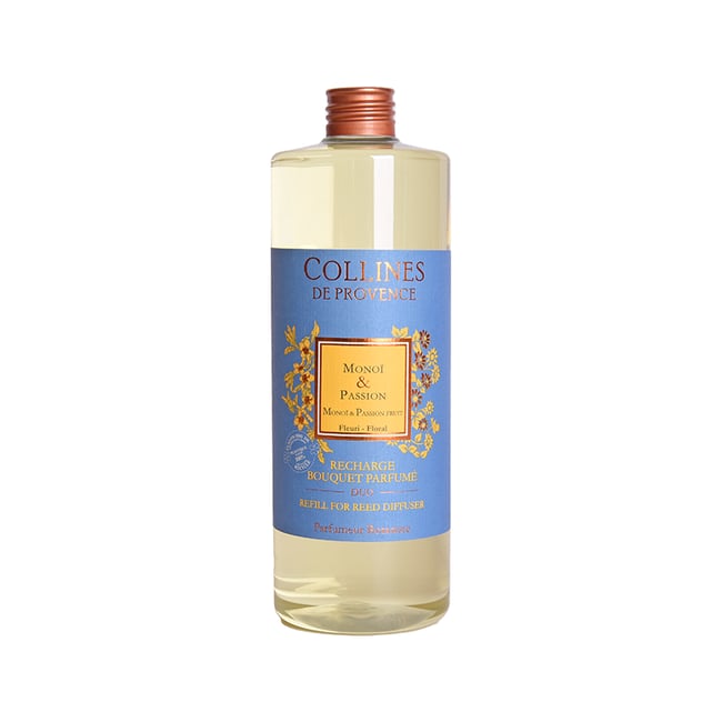 Recharge Diffuseur de parfum Colorée MONOÏ & PASSION Couleur jaune <span itemprop=