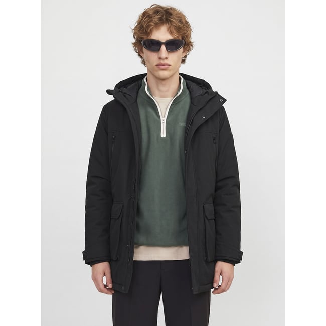 Parka mi-longue à capuche, CLARK noir <span itemprop=