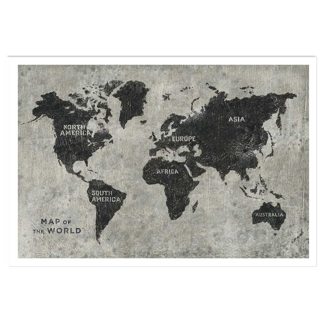 Affiche Carte du monde punky - HEXOA