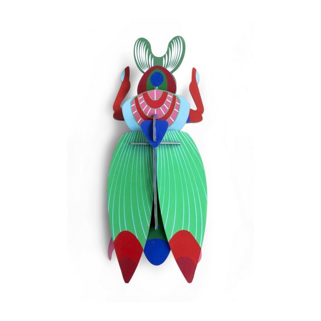 Insecte mural grand scarabée décoration en carton Couleur v002239 <span itemprop=