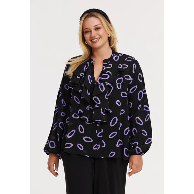 Chemise imprimée noir <span itemprop=