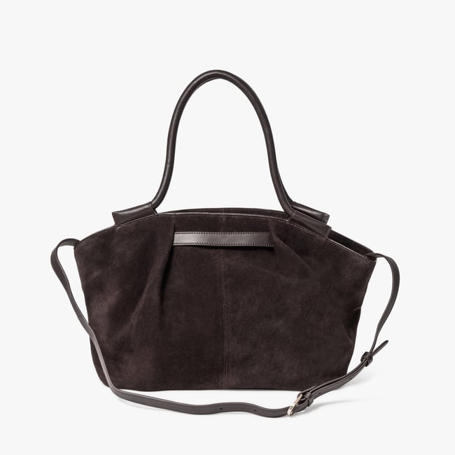 Sac Cabas en cuir AURORA marron fonce <span itemprop=