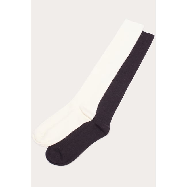 Lot de 2 paires de chaussettes ecru <span itemprop=