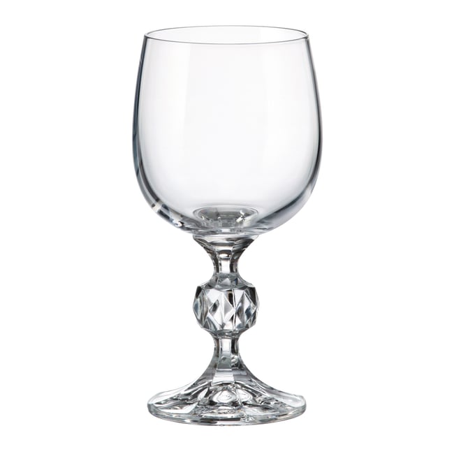 Lot de 3 verres à pied en cristallin 19cm, MATIGNON Couleur transparent <span itemprop=