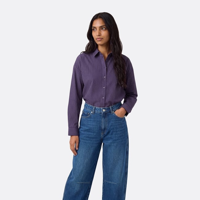 Camisa de rayas amplia, Signature APOLLINE - LA REDOUTE COLLECTIONS