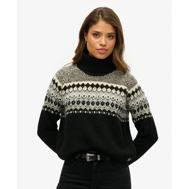 Pull jacquard à col roulé - SUPERDRY