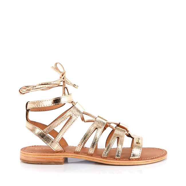 Hercule Leather Gladiator Sandals, gold-coloured, LES TROPEZIENNES PAR M BELARBI