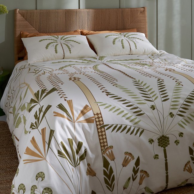 Housse de couette 50% coton recyclé, Amon imprimé <span itemprop=