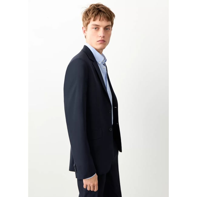 Veste classique costume bleu marine <span itemprop=