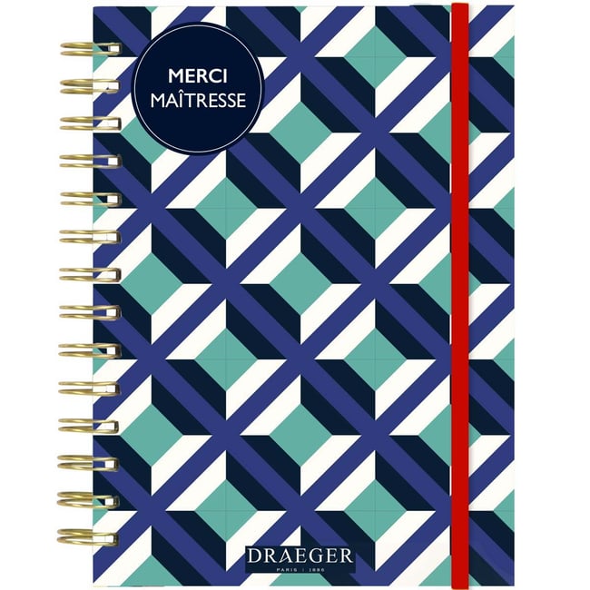 Draeger Paris Carnet De Réunion à Spirales A5 - 192 Pages Turquoise
