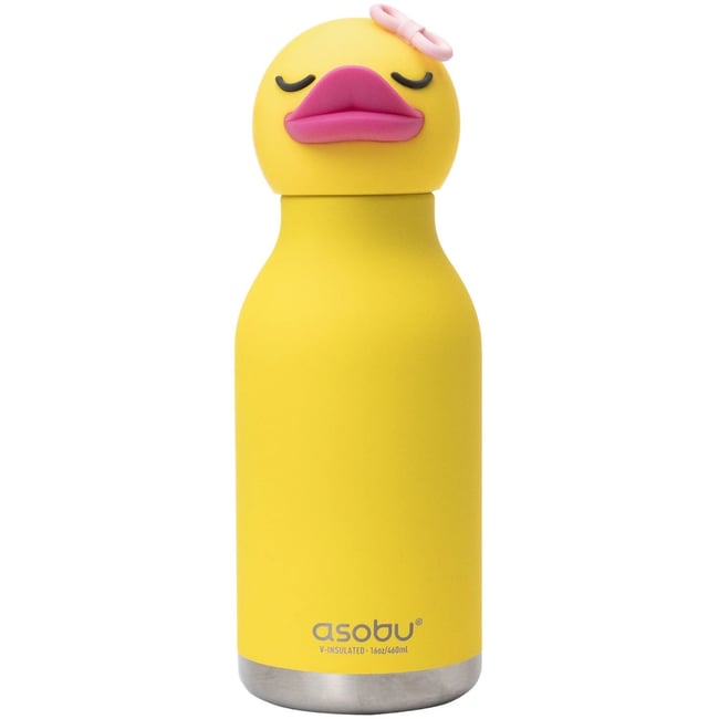 Gourde isotherme Bestie Couleur jaune, rose, noir <span itemprop=