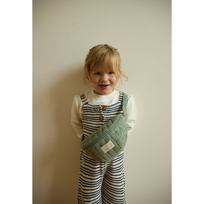 Banane enfant en gaze de coton, ETINCELLE vert eucalyptus <span itemprop=