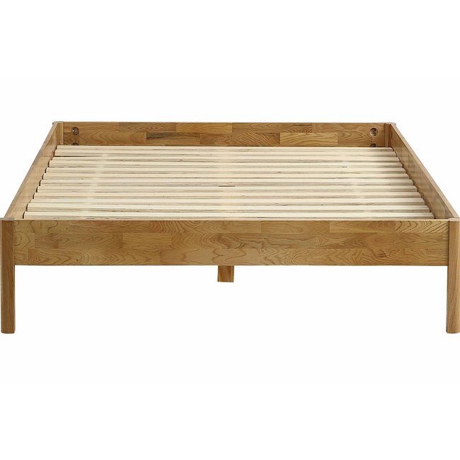 Lit adulte en chêne massif - AINA Couleur chêne <span itemprop=