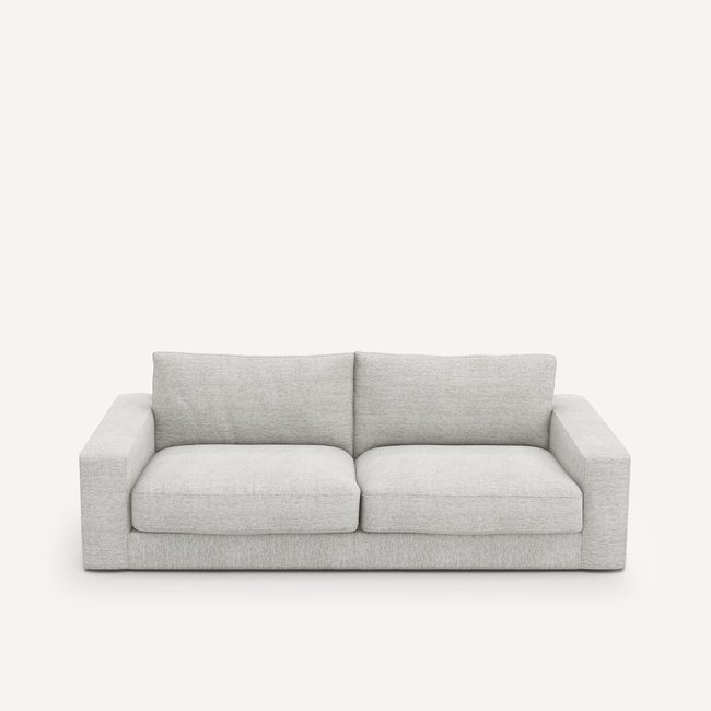 Divano letto in tela jaspé, Skander grigio/bianco AM.PM