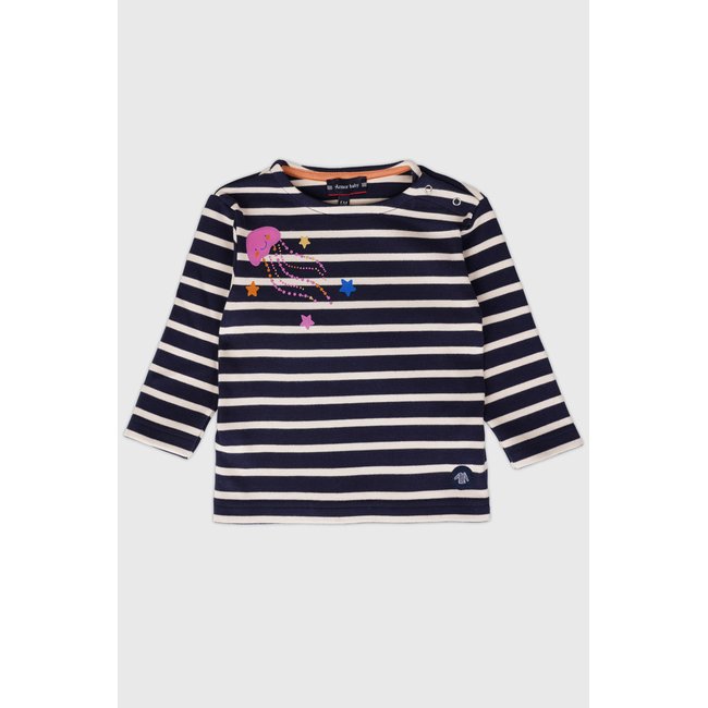 Marinière en coton épais BABY marine deep / scotch <span itemprop=
