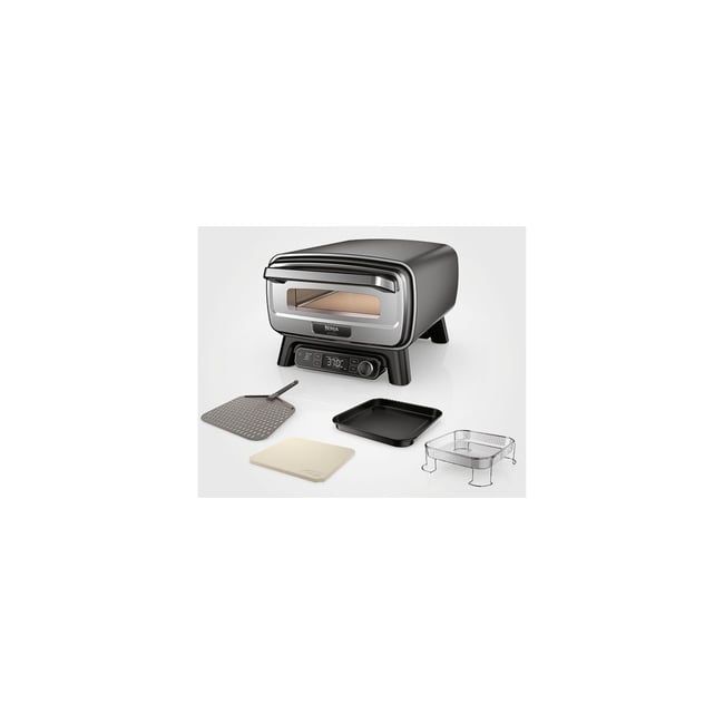 Four à pizza électrique MO201EU inox noir pizza 30 cm, fonction air fryer, thermostat digital - NINJA