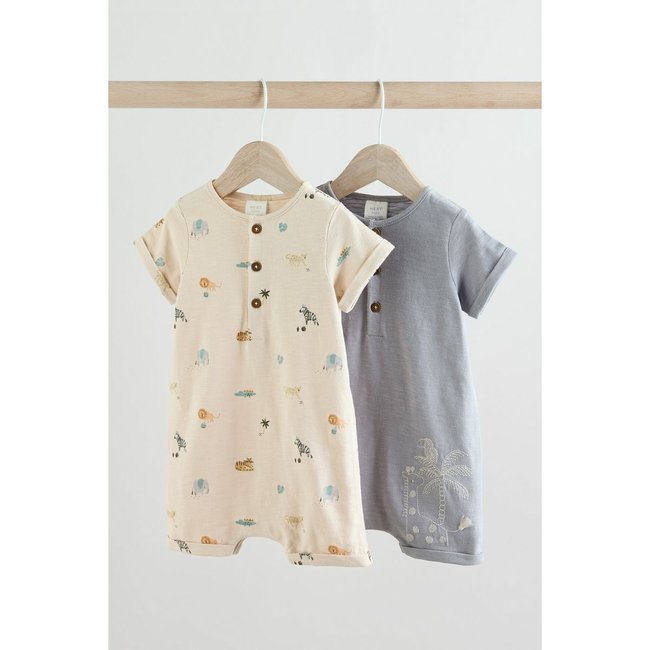 Barboteuses, lot de 2 naturel <span itemprop=