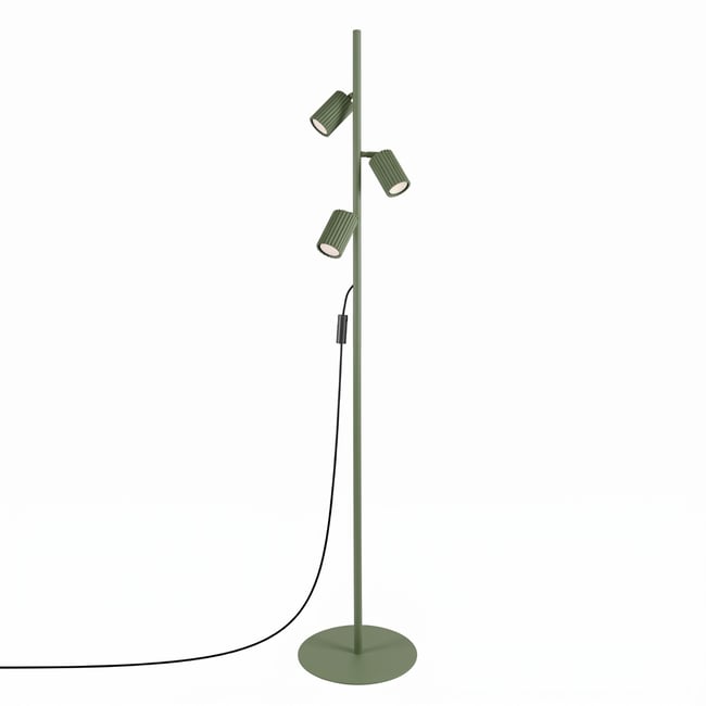 Lampadaire Aluminium Vert Olive GU10 3 KARBON Couleur vert olive <span itemprop=