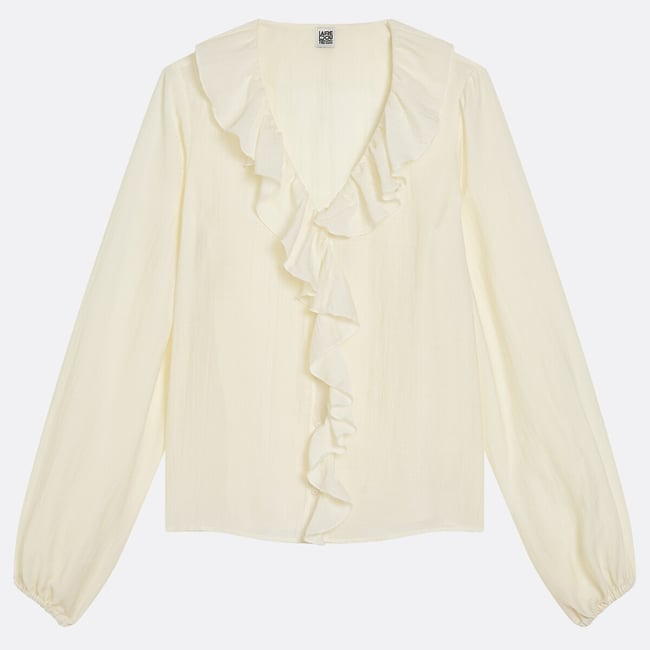 Blouse à volants col V manches longues - LA REDOUTE COLLECTIONS