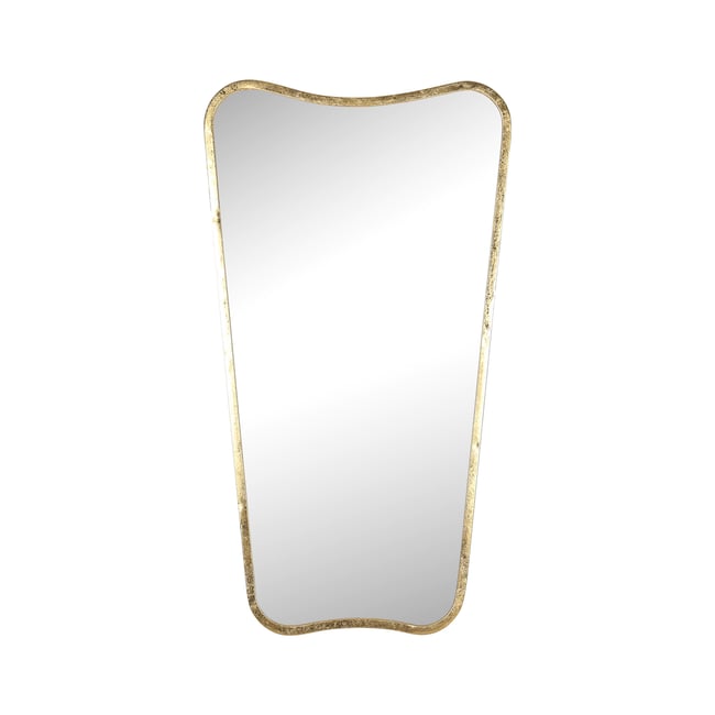 Miroir design métal 50x90cm Couleur or <span itemprop=