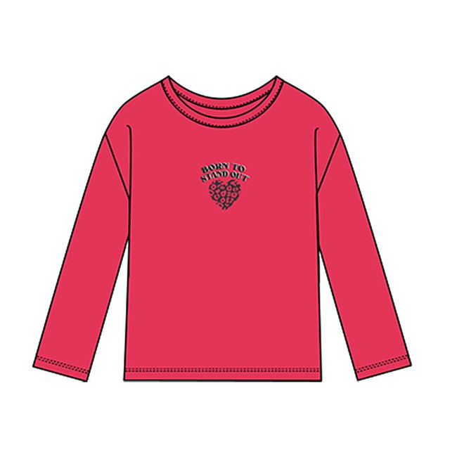 T-shirt en maille fille imprimé multicolore <span itemprop=