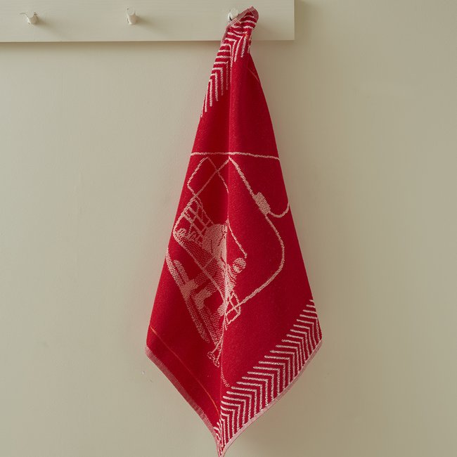 Essuie-mains PASSE-MONTAGNE rouge <span itemprop=