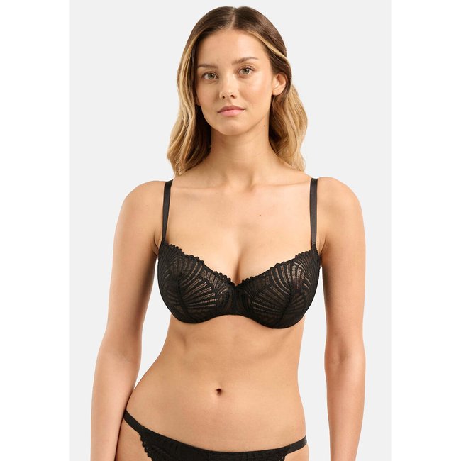 Sujetador bandeau con aro, Alizée negro <span itemprop=
