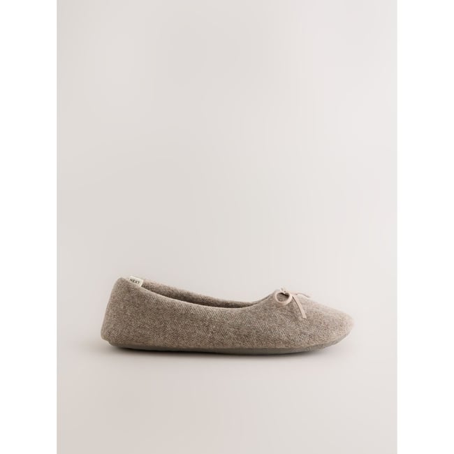 Chaussons ballerines mink/marron <span itemprop=