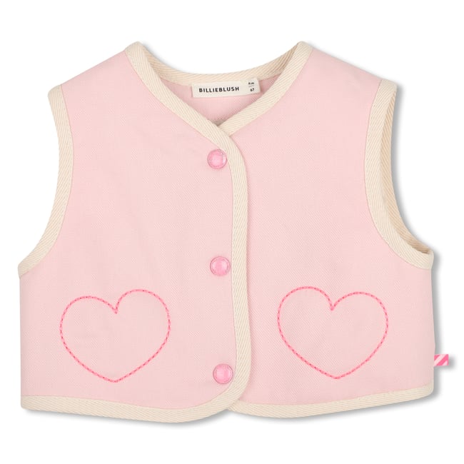 Veste sans manches rosee <span itemprop=