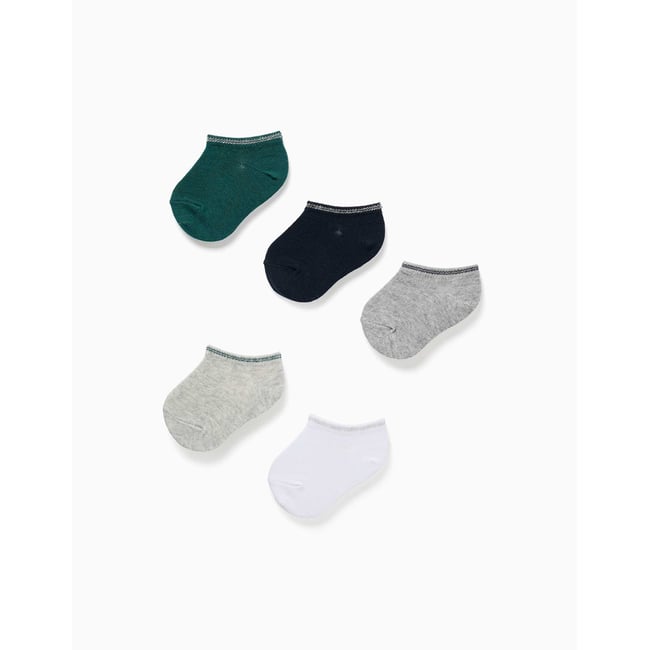 5 paires de socquettes à rayures multicolore <span itemprop=