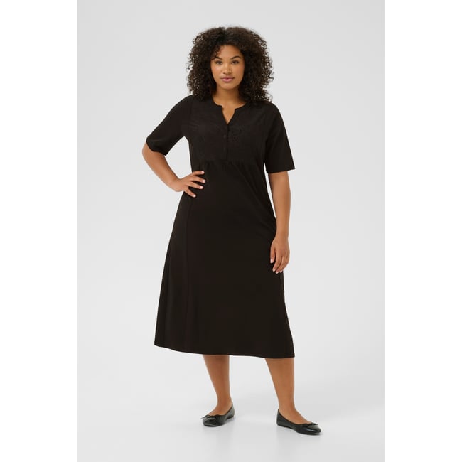Jersey dress noir black deep <span itemprop=
