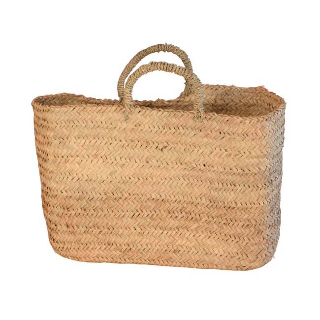 Panier shopping fibres naturelles -  LOJI Couleur naturel <span itemprop=