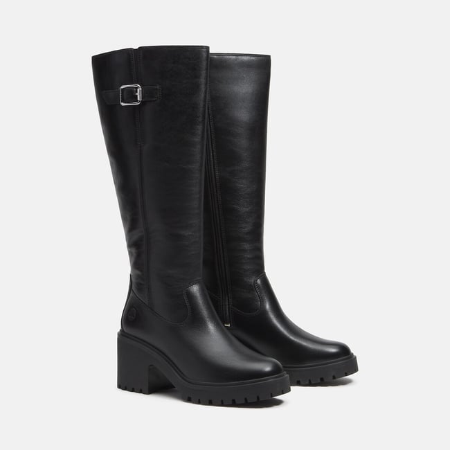 Bottes à talons en cuir Stine Heights Tall Zip Up noir <span itemprop=