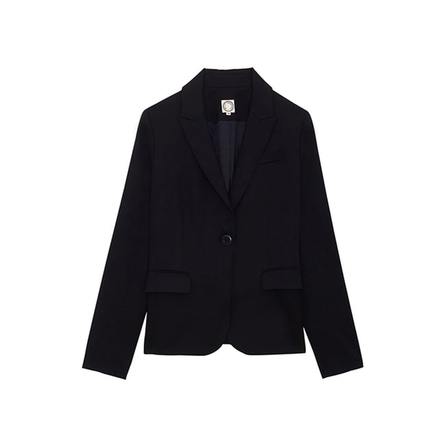 Veste Nicoletta en laine bleu marine - INES DE LA FRESSANGE PARIS