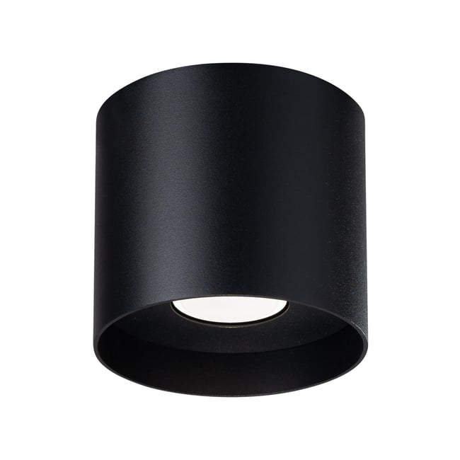 Plafonnier Aluminium Noir GU10 1 Mika Couleur noir <span itemprop=