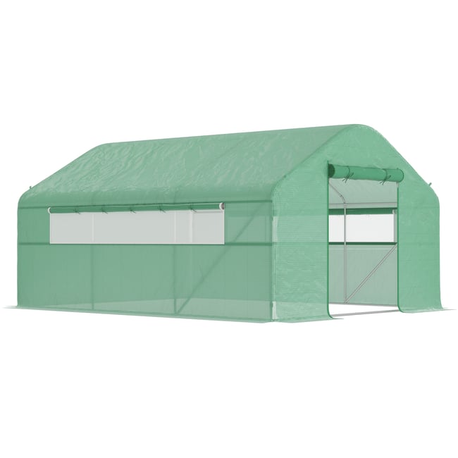 Serre en tunnel PE Vert - OUTSUNNY