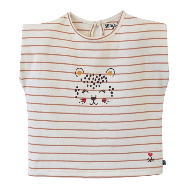 Tee shirt raye elsie blanc <span itemprop=