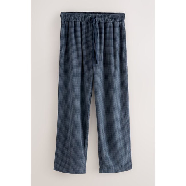 Bas de pyjama douillet aux carreaux bleu marine <span itemprop=