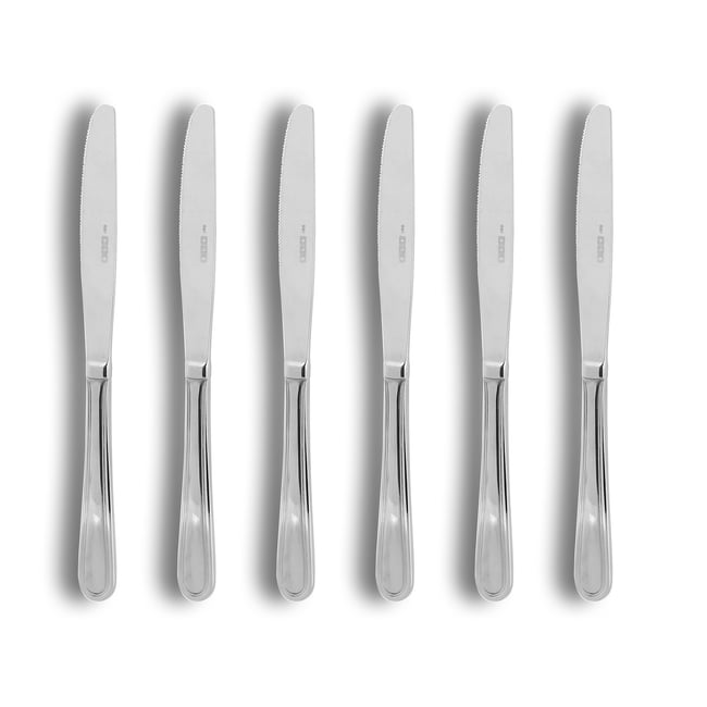 Lot de 6 couteaux à dessert en acier inoxydable, FILLA Couleur inox <span itemprop=