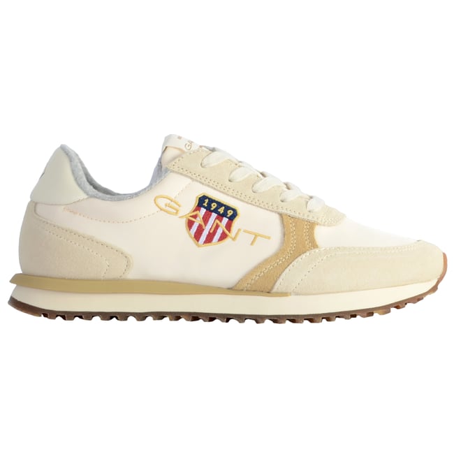 Basket Cuir Beja beige <span itemprop=